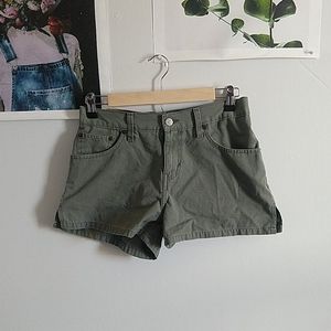 Green Levi Shorts